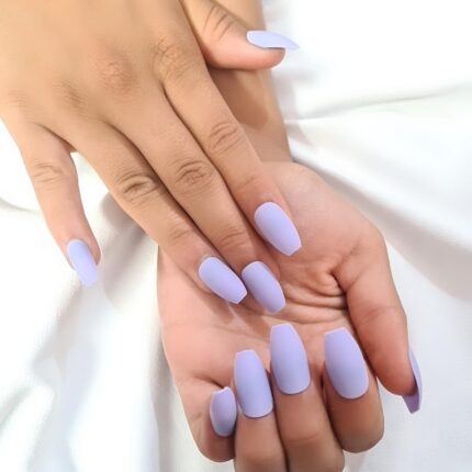 Natural matte press-on nails