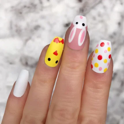 Easter Bonnet Coffin Nails