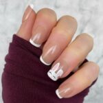 Bunny French Short Square Nails